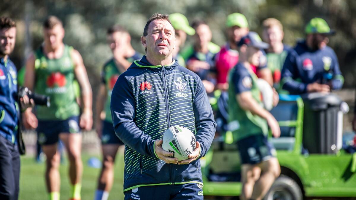 Canberra coach Ricky Stuart has the Raiders firing again. Picture: Karleen Minney