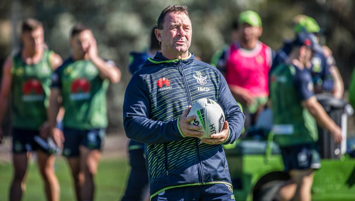 Raiders coach Ricky Stuart is looking for his rising stars to take their shot. Picture: Karleen Minney