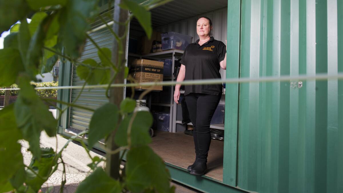 Strong Connected Neighbourhoods senior project co-ordinator Rebecca Newson at Kanangra Court on Ainslie Avenue. Picture: Dion Georgopoulos