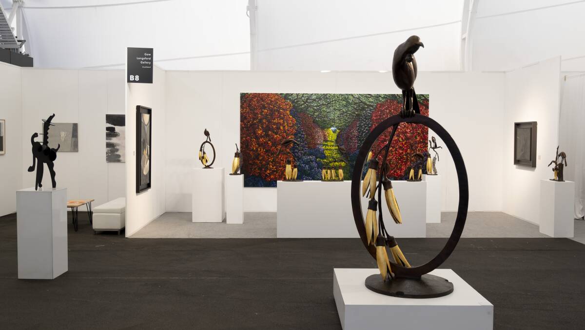 Installation view of Gow Langsford Gallery at Auckland Art Fair 2019. Picture: Josef Scott