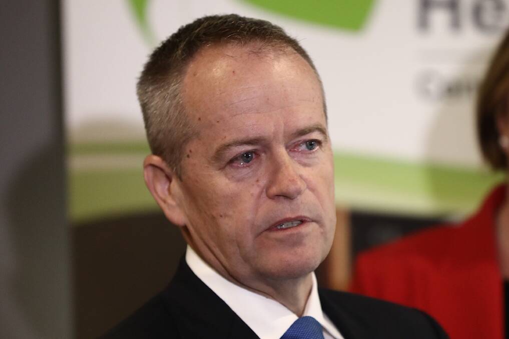 Bill Shorten had tears in his eyes as he talked about his late mother after an article in The Daily Telegraph. Picure: Dominic Lorrimer