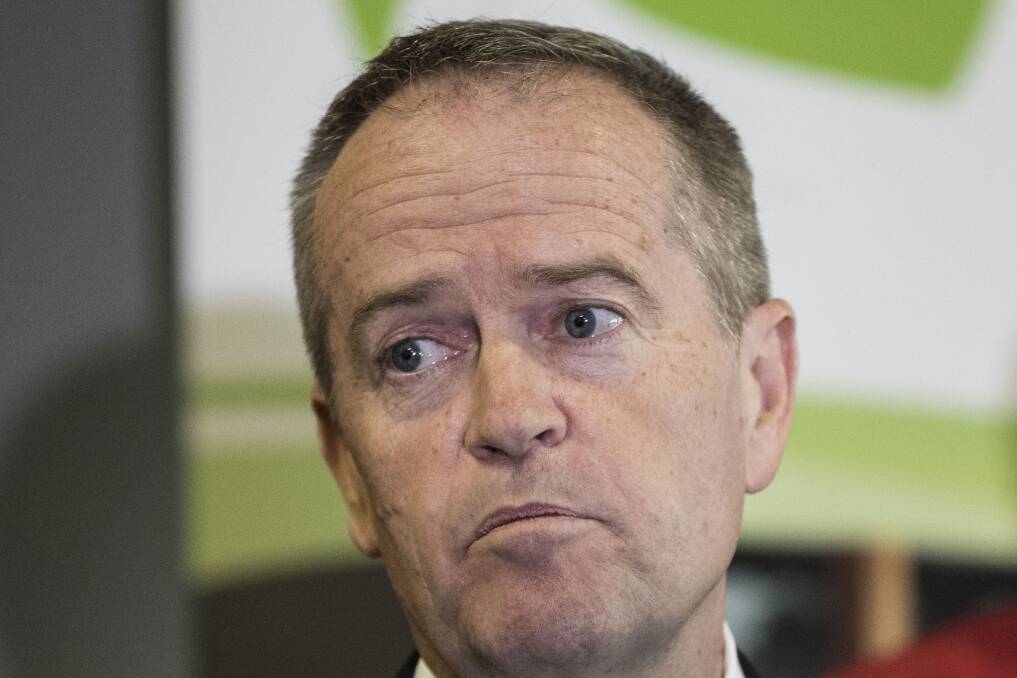 Bill Shorten tears up while speaking about his late mother. Picture: Dominic Lorrimer