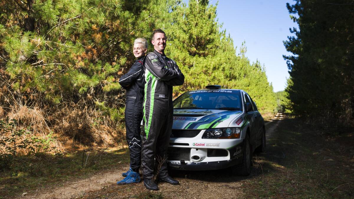 Adrian Coppin has teamed up with Channel 10's Kate Peck for the National Capital Rally. Picture: Dion Georgopoulos
