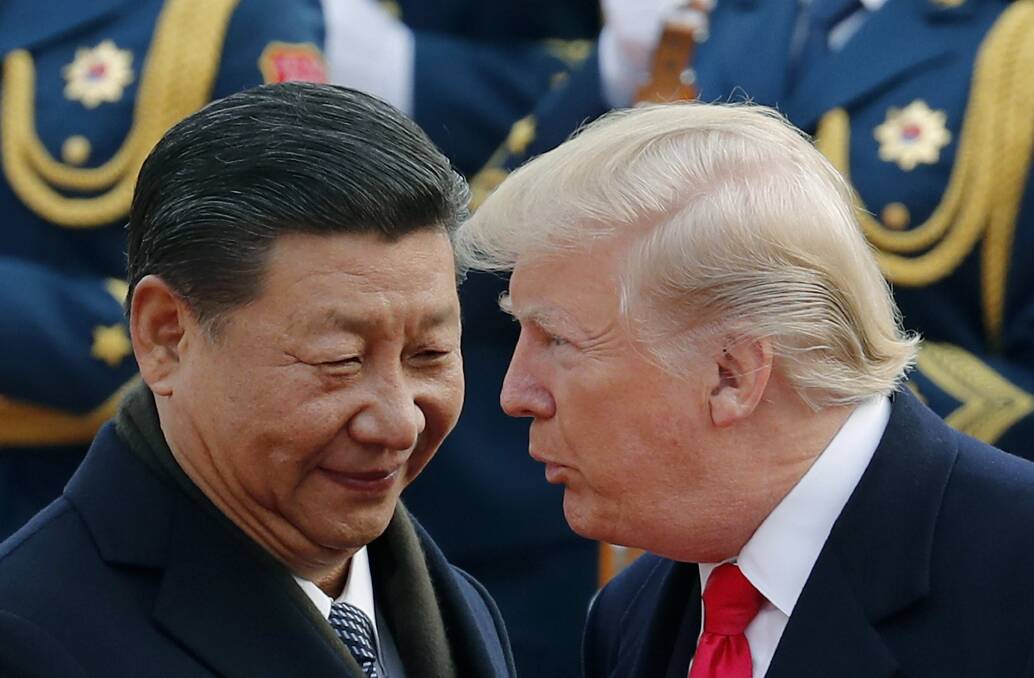 China's Xi Jinping and US President Donald Trump. Markets have responded to the escalation in their trade disputes. Picture: AP
