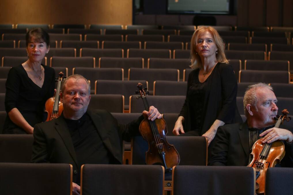 The Brodsky Quartet (from left): Gina McCormack, Ian Belton, Jacqueline Thomas, Paul Cassidy. The quartet played music by Bartok and Beethoven among others. Picture: Duncan Matthews