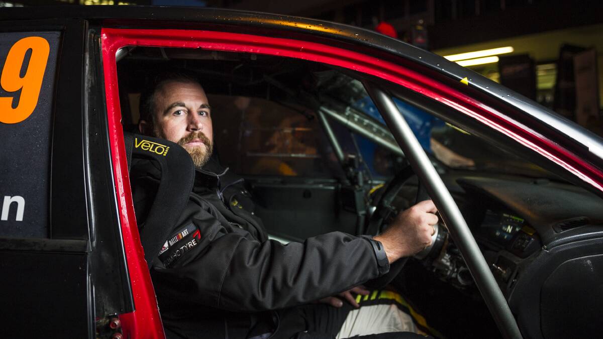 Sydney rally car driver Tom Clarke has had three crashes at the National Captial Rally and is looking to complete the course for the first time. Picture: Dion Georgopoulos
