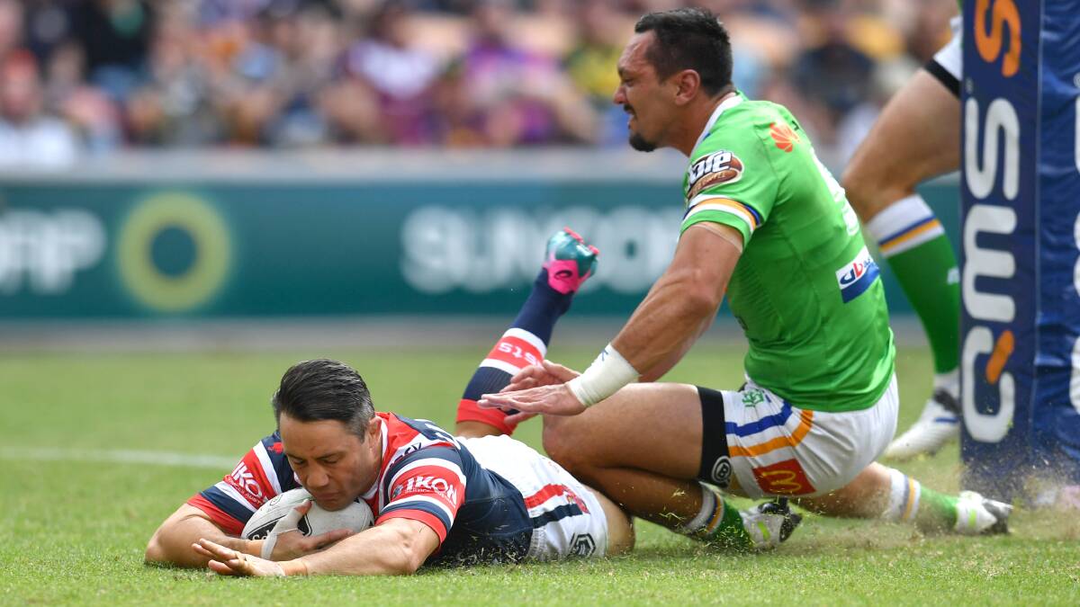 Cooper Cronk and the Roosters outpointed Jordan Rapana's Raiders. Picture: AAP Image/Darren England