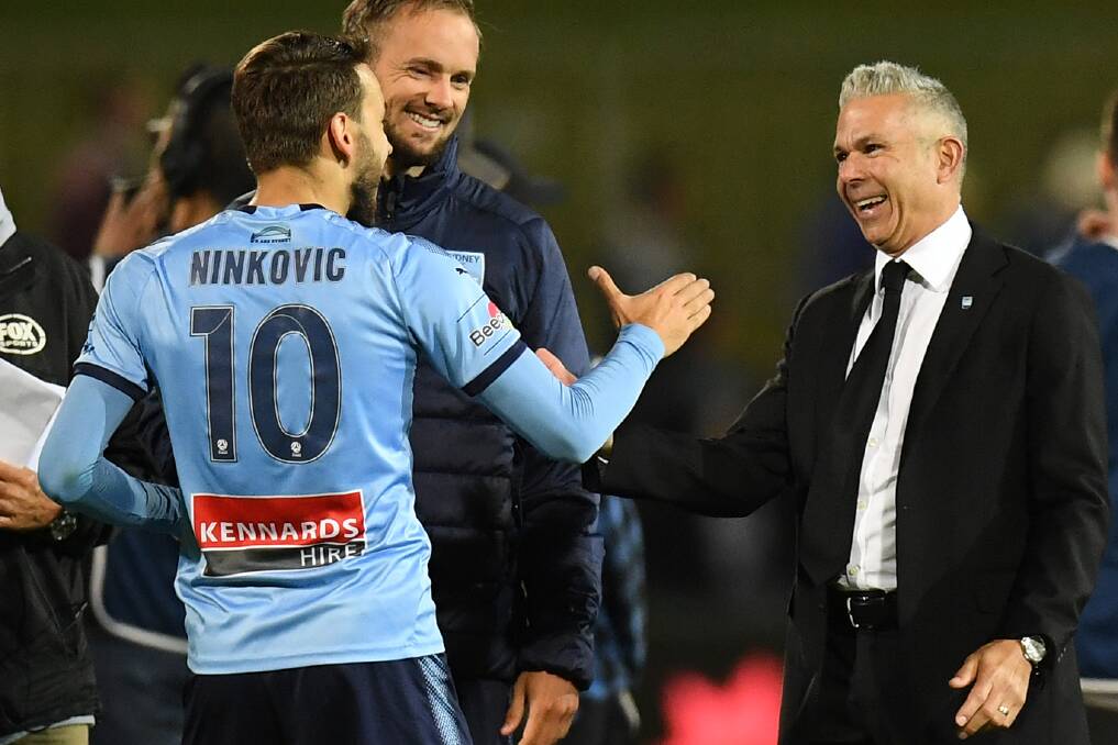 Sydney FC coach Steve Corica is aiming to bring a fourth championship to the Sky Blues. Picture: AAP