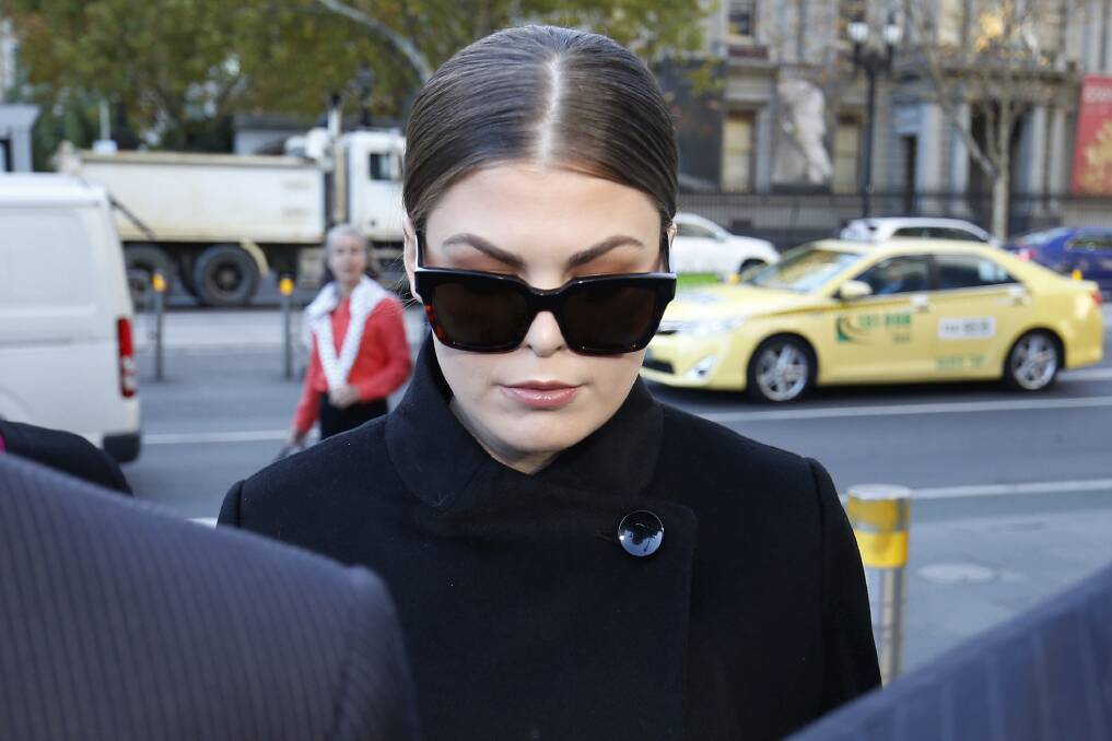 Belle Gibson arrives at Federal Court on Tuesday. Picture: Darrian Traynor