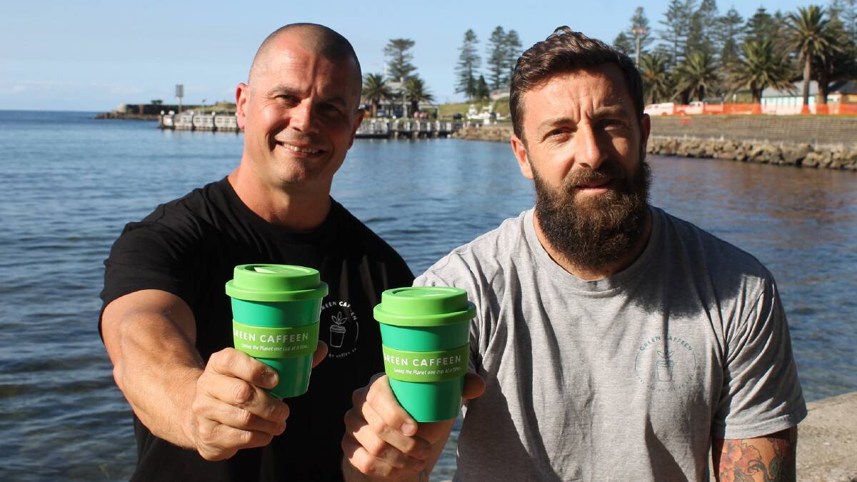 Damien Clarke and Martin Brooks, the co-founders of Green Caffeen, which aims to replace single-use coffee cups.