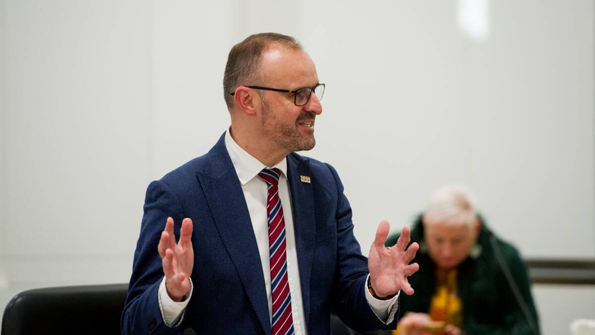 Chief Minister Andrew Barr, who says he does not want to pursue a blame game over the start of the Orroral Valley bushfire. Picture: Elesa Kurtz