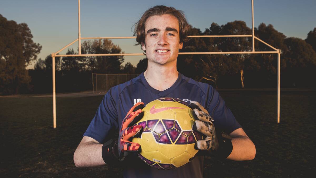 17-year-old soccer goalkeeper Jacob Quinn is moving to England to further his career. Picture: Jamila Toderas