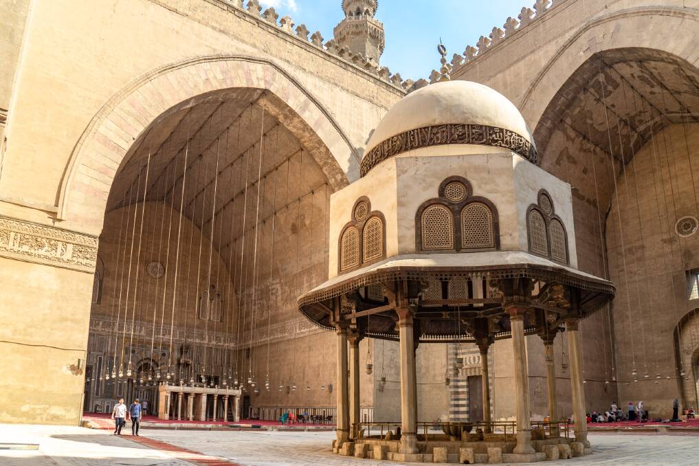 The Mosque-Madrassa of Sultan Hassan in the historic part of Cairo.