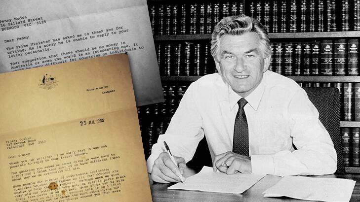 As prime minister, Bob Hawke wrote letters to young Australians who were worried about everything from the Gulf War to rubbish at their local park. Picture: David James Bartho