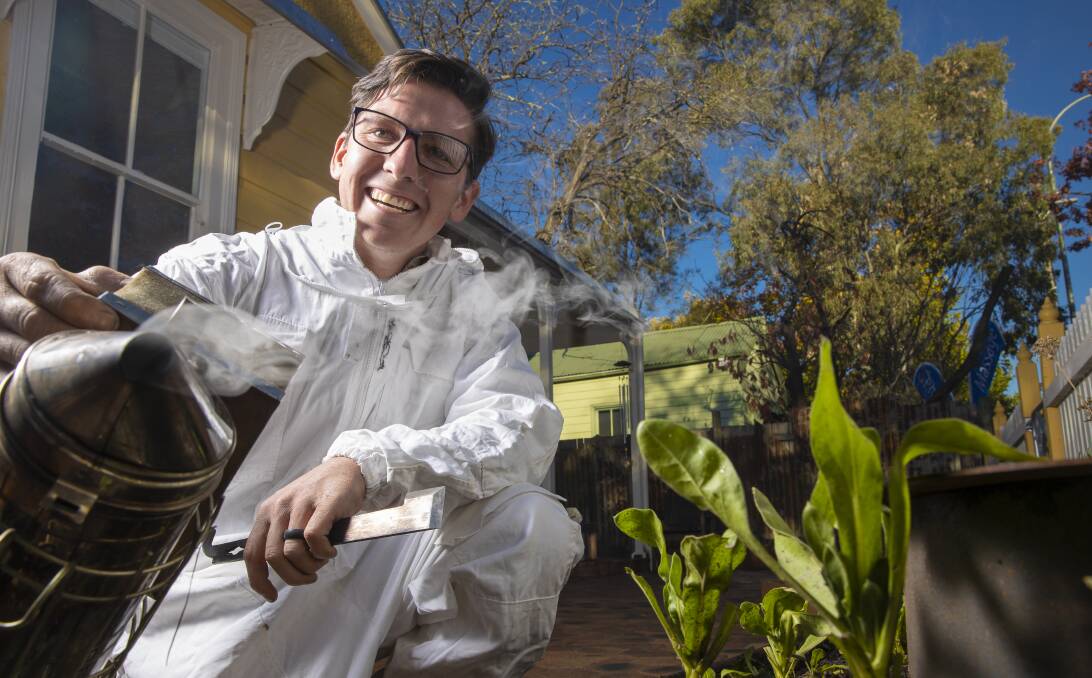 Horticulturalist and beekeeper Andrew Colwell is giving a presentation at the Queanbeyan Hive this weekend on how to create a bee friendly garden. Picture: Sitthixay Ditthavong