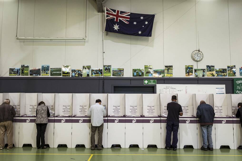 Australians vote during this year's federal election. Picture: Chris Hopkins