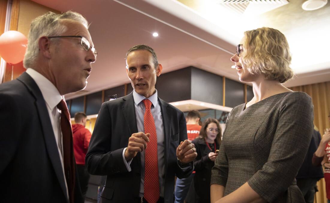 One of these Labor MPs - David Smith, Andrew Leigh and Alicia Payne - could have found themselves out of a job if the ACT lost its third seat. Picture: Sitthixay Ditthavong