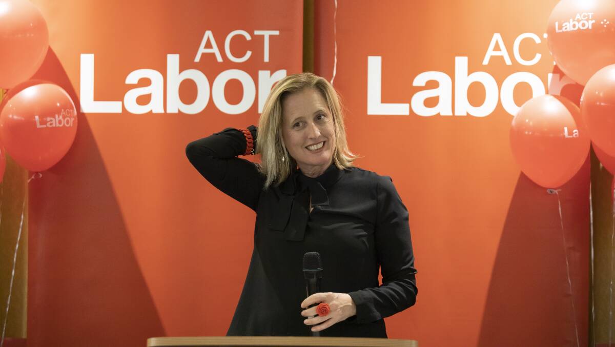 Labor's Katy Gallagher on election night on May 18. She is returning to Labor's front bench. Picture: Sitthixay Ditthavong