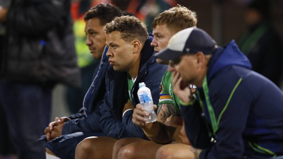 Seb Kris stayed calm on the bench, but "I let the nerves hit me when I was ready to go on". Picture: NRL Photos
