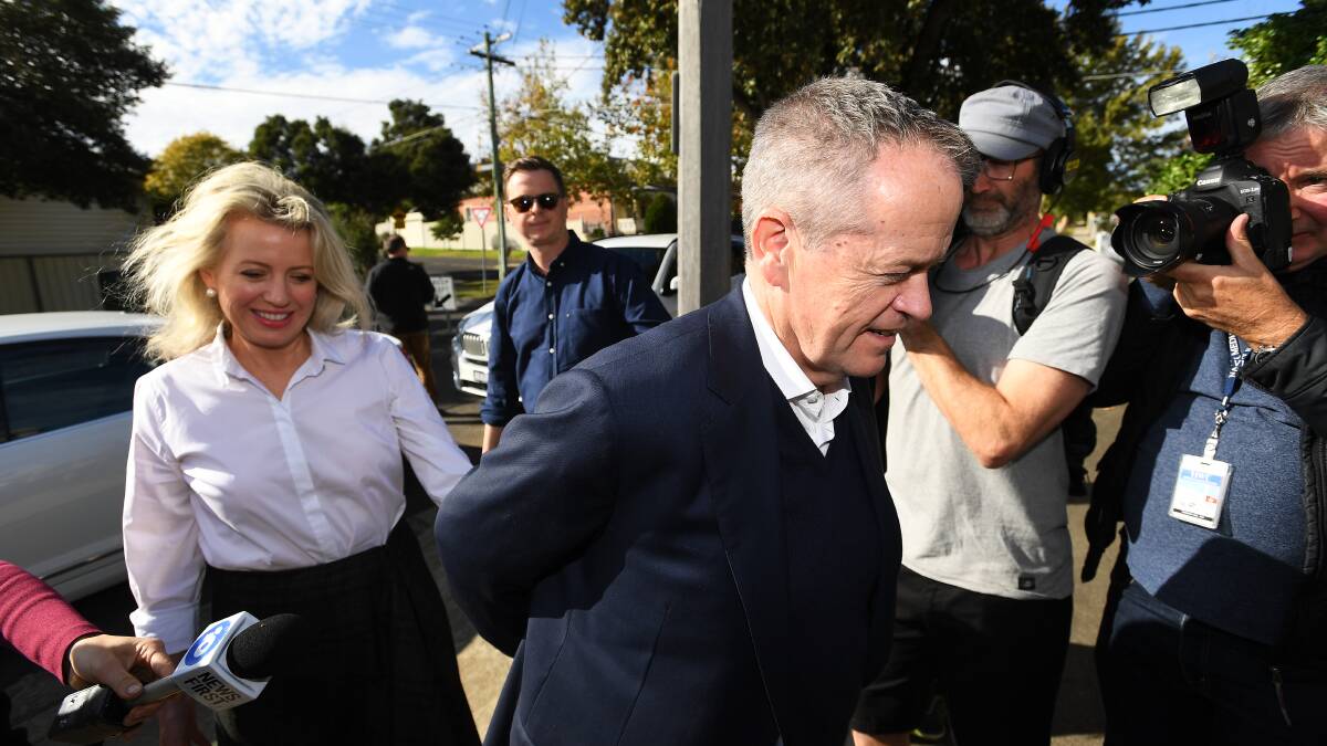 Bill Shorten and wife Chloe return home after a disastrous election result. Picture: AAP