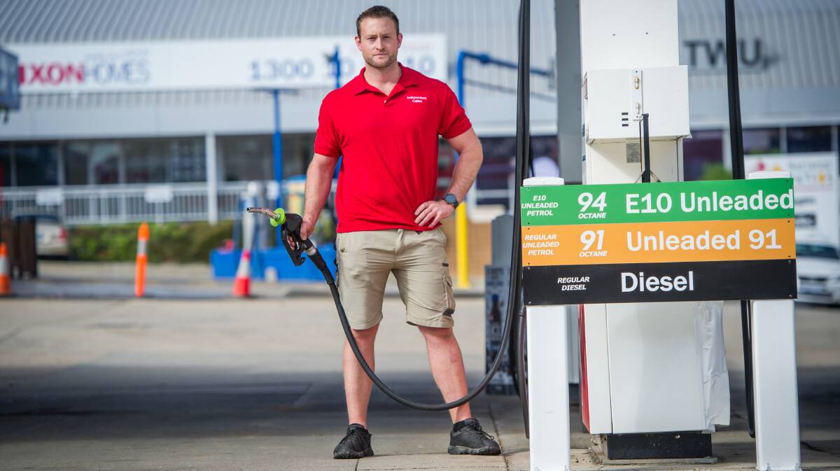 Scott Desmond, manager of Caltex Independent in Fyshwick. Mr Desmond says the idea small servos are making $800,000 in profit per year is 'laughable'. Picture: Karleen Minney.