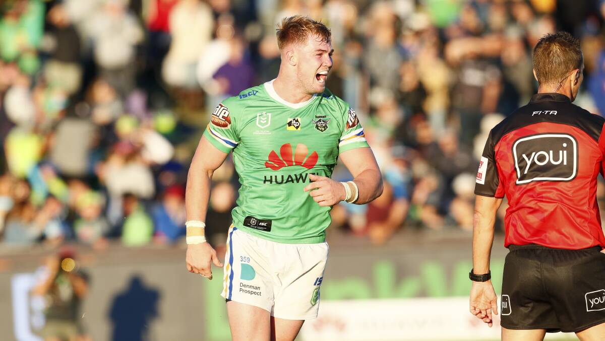 Raiders rookie Hudson Young will play in the second row. Picture: NRL Photos