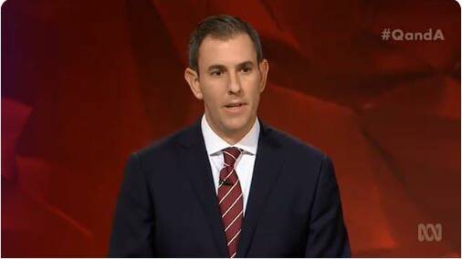 Queensland MP Jim Chalmers was Labor's sacrificial lamb on Monday night. Picture: ABC