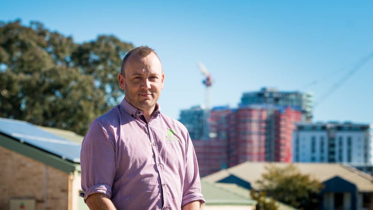 Building consultant Damien Moloney, who says high land prices are forcing builders to cut costs. Picture: Elesa Kurtz