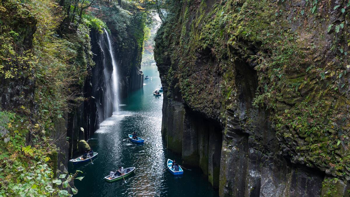Japans Takachiho Gorge in autumn is all serenity. Picture: Supplied