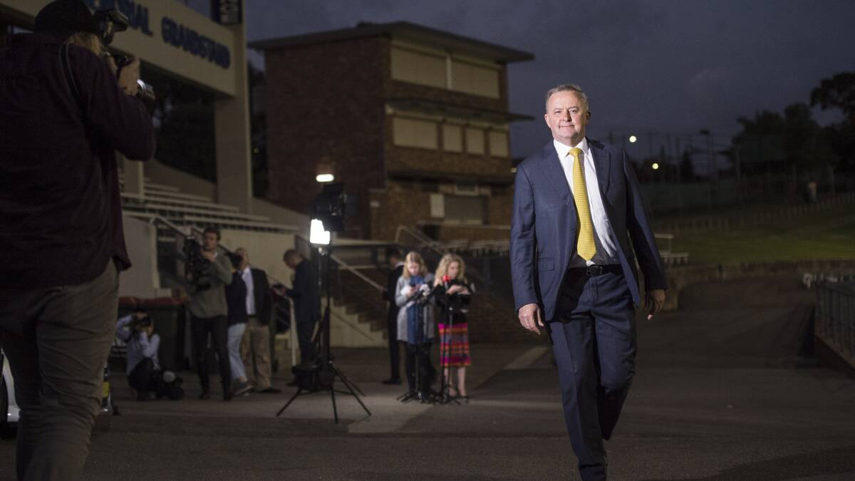 Anthony Albanese departs after holding a press conference in Marrickville regarding the Labor Party leadership on Wednesday. Picture: Wolter Peeters