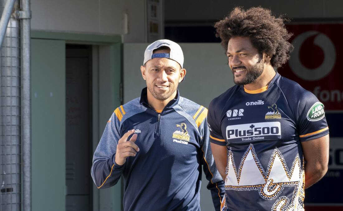 Say it ain't 'fro: Henry Speight, right, is leaving the Brumbies at the end of the season. Picture: Sitthixay Ditthavong