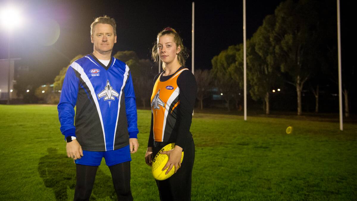 Jets captain Beth Coster and coach Tim Caesar have refused to give in this season. Picture: Elesa Kurtz
