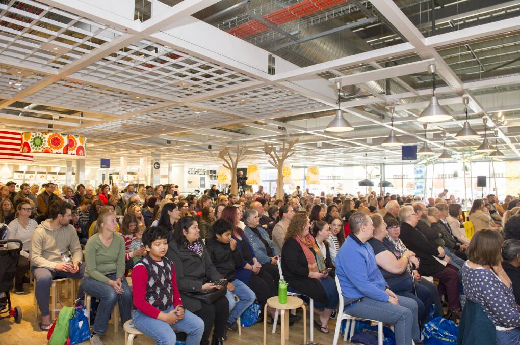 The eager crowd at the Matt Preston Canberra IKEA workshop. Picture: Dion Georgopoulos