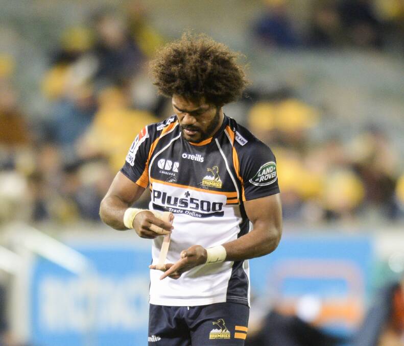 Henry Speight was injured in the game against the Sunwolves. Picture: AAP Image/Rohan Thomson
