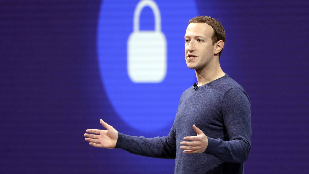 Facebook CEO Mark Zuckerberg. Picture: AP