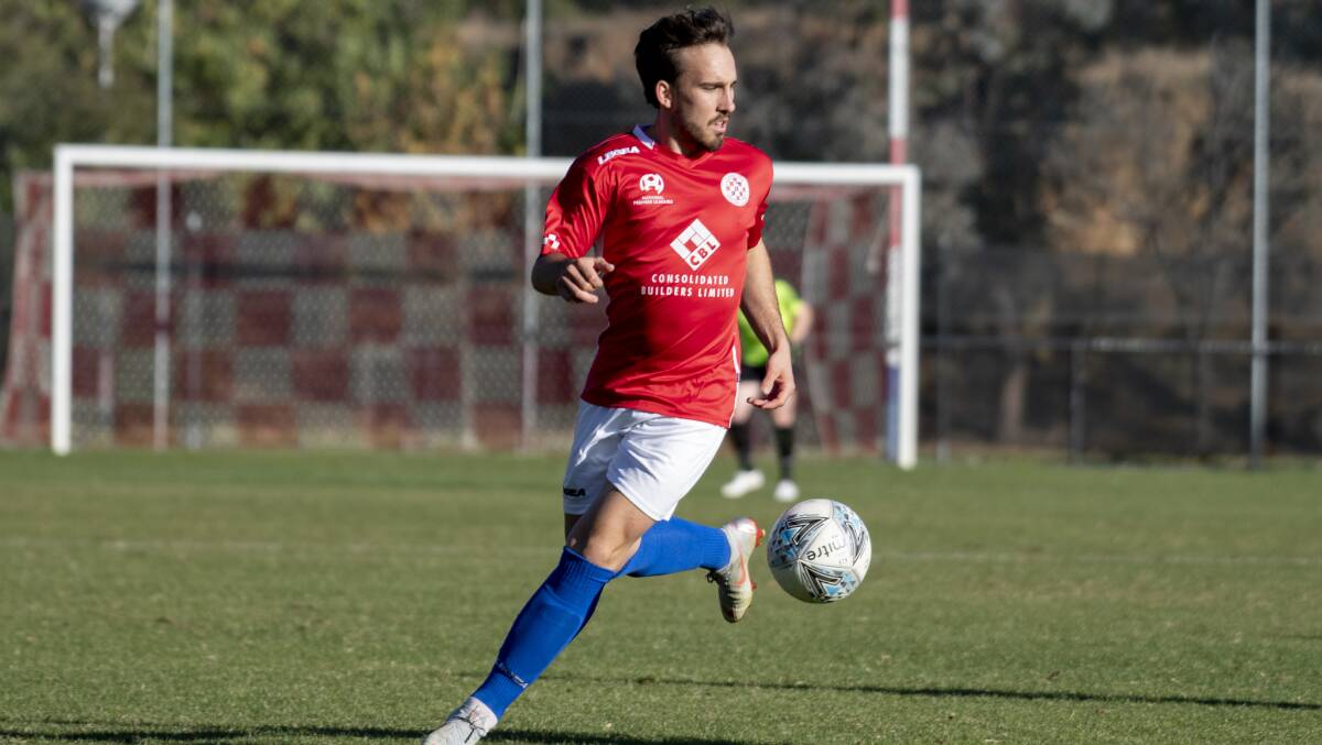 Daniel Colbertaldo scored a stunning strike to save Canberra FC's FFA Cup campaign. Picture: Sitthixay Ditthavong