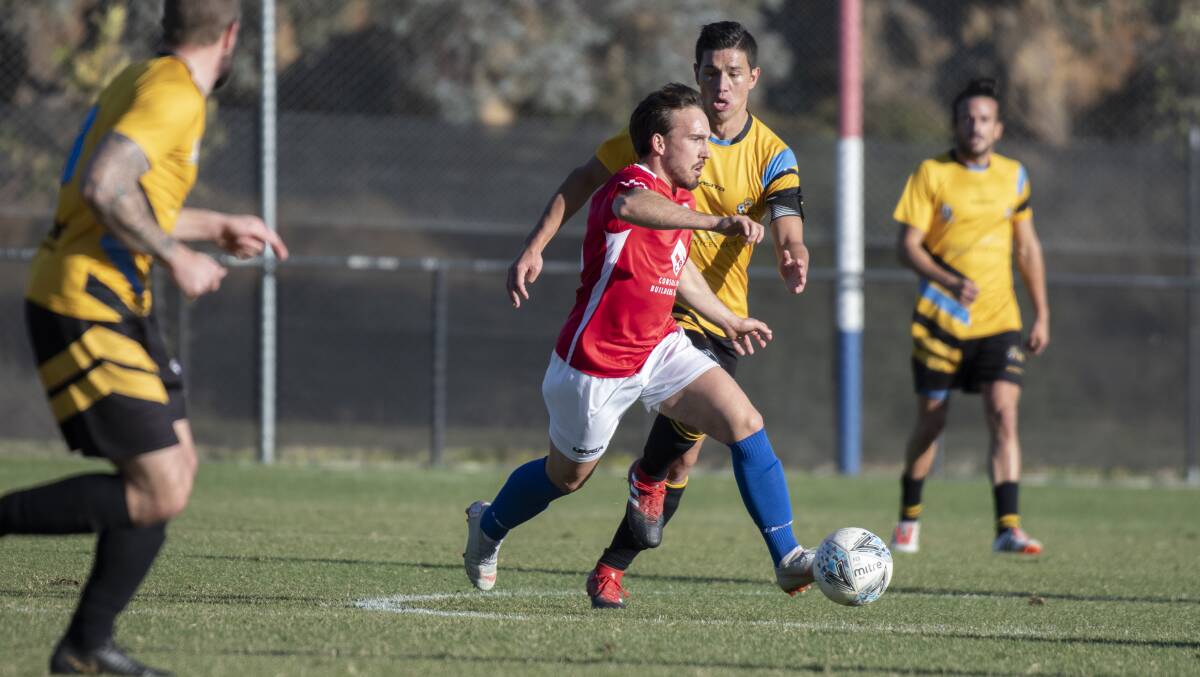 Canberra FC broke the Tigers' five game winning streak round seven of the NPL. Picture: Sitthixay Ditthavong
