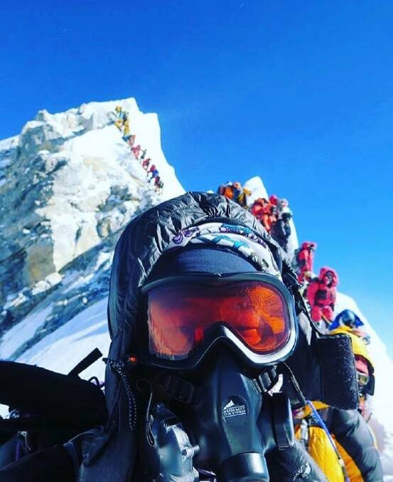Canberra Laura Darlington, on her ascent to the top of Mount Everest in 2016.