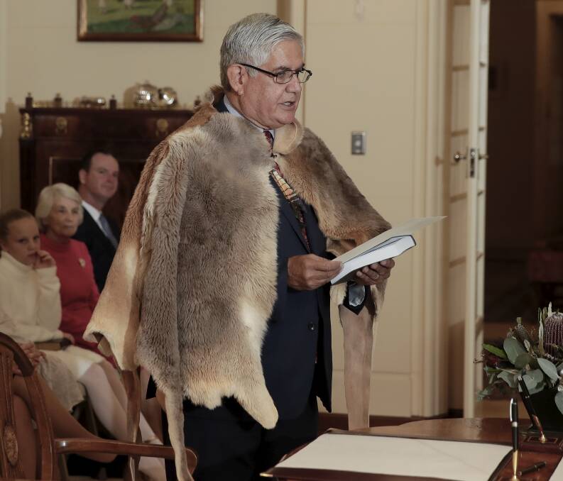 Minister for Indigenous Australians Ken Wyatt during the swearing-in ceremony at Government House on Wednesday. Picture: Alex Ellinghausen