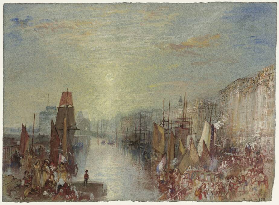 JMW Turner's Le Havre: Sunset in the port (c.1832), from Tate London.