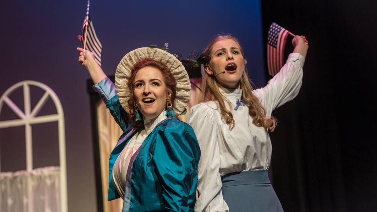 Janelle McMenamin as Dolly, left, and Emily Pogson as Minnie Fay in Hello, Dolly!
Picture: Karleen Minney