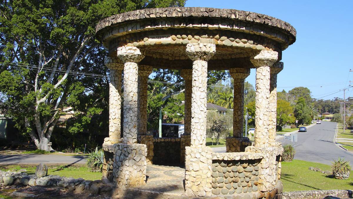 The Tanilba Temple, built by the same stonemason who built many of the features at Environa. Picture: John Stone