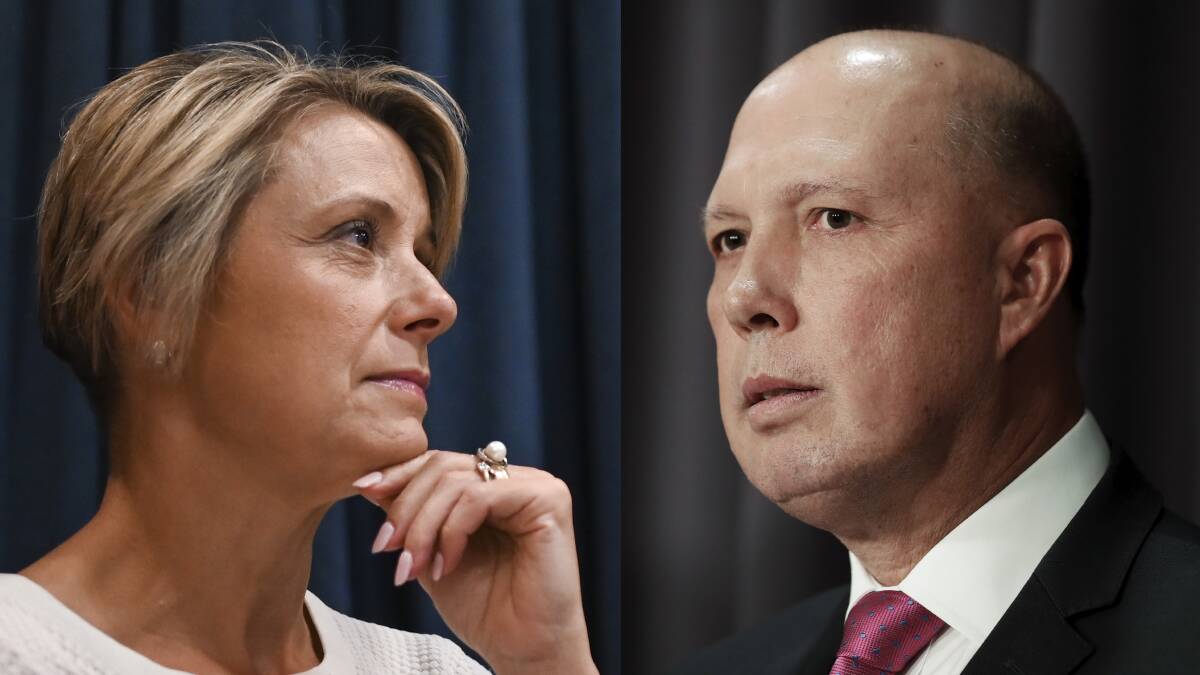 Kristina Keneally said the number of people arriving in Australia by plane before claiming asylum was a sign the people smuggling trade was evolving under Peter Dutton's watch. Picture: Composite AAP/Alex Ellinghausen