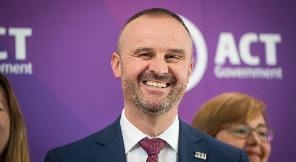 Chief Minister Andrew Barr, who enjoys slipping a little rhetoric into dry Treasury documents. Picture: Karleen Minney