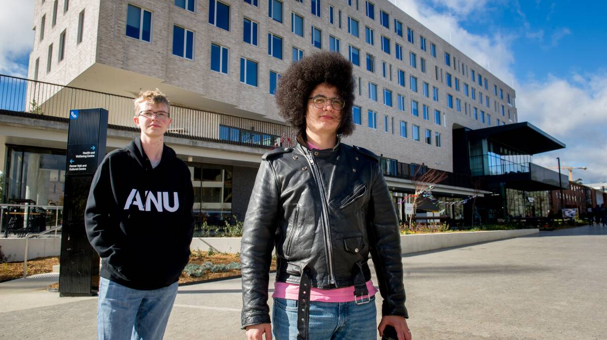 ANU students Martin Skilleter and Ivo Vekemans, who said they were worried details like bank accounts and tax file numbers were accessed. Picture: Elesa Kurtz