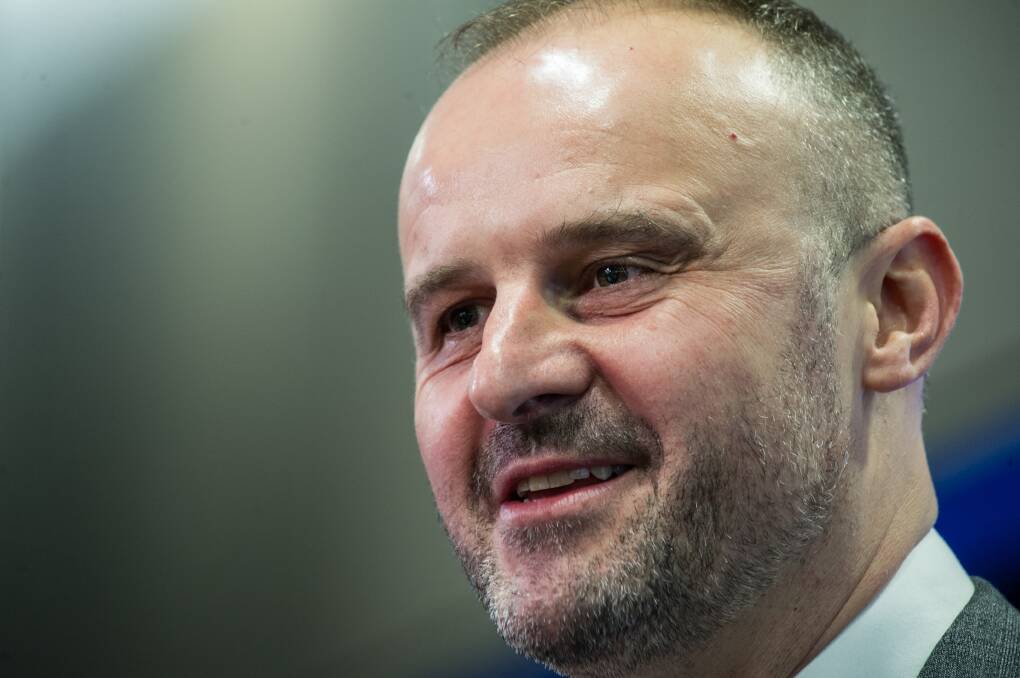 Chief Minister Andrew Barr says the resignation of Meegan Fitzharris was a factor in him deciding to stay on beyond the 2020 election. Picture: Karleen Minney.