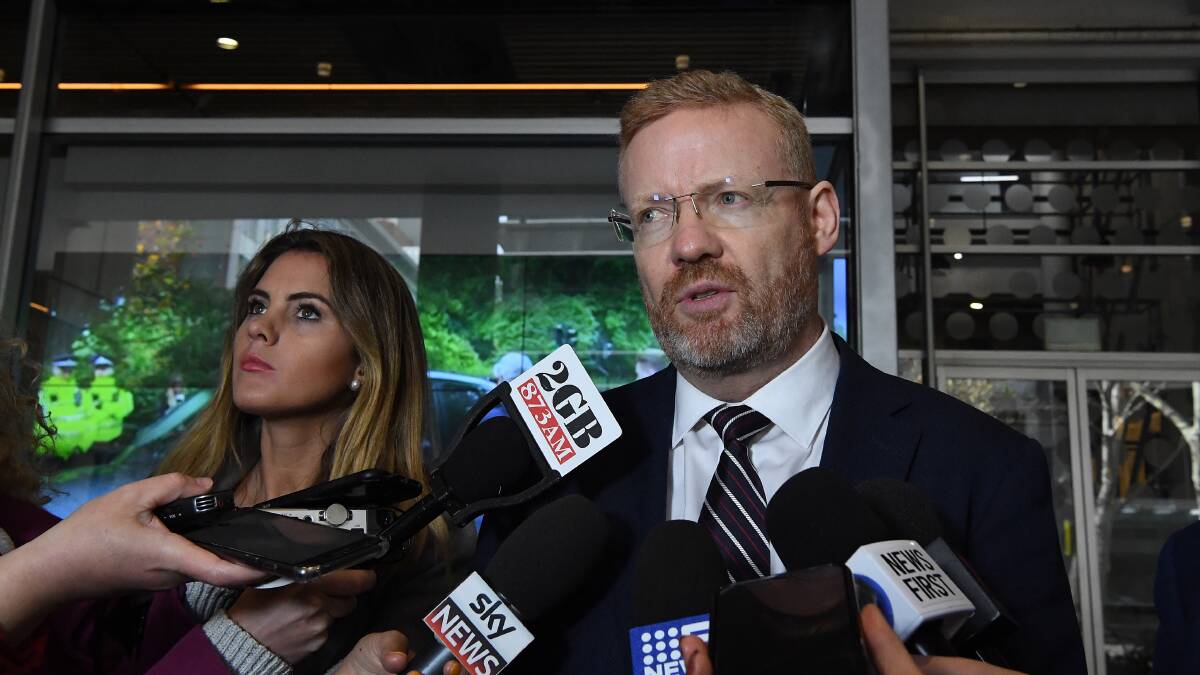 ABC editorial director Craig McMurtie addresses questions regarding the AFP raid at the ABC offices in Sydney. Picture: Kate Geraghty