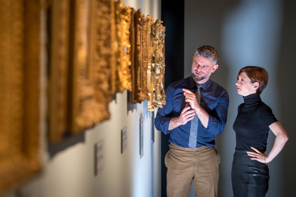 NGA director Nick Mitzevich and Musée Marmottan's Marianne Mathieu check out the exhibition. Picture: Karleen Minney