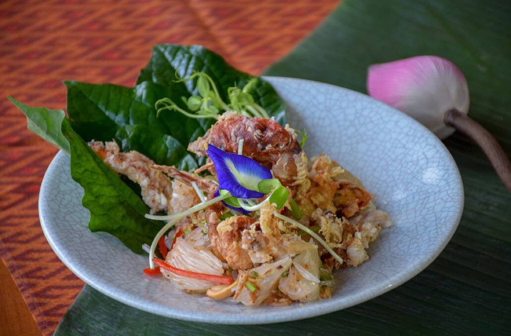 A chicken entree at Saffron Restaurant at Banyan Tree Phuket. Pictures: Supplied