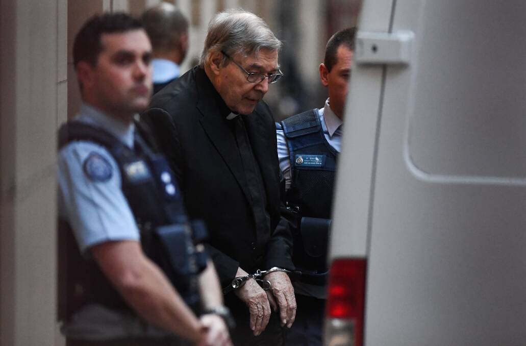 Cardinal George Pell was last year found guilty of sexually abusing two altar boys in the 1990s when he was archbishop of Melbourne. Picture: AAP